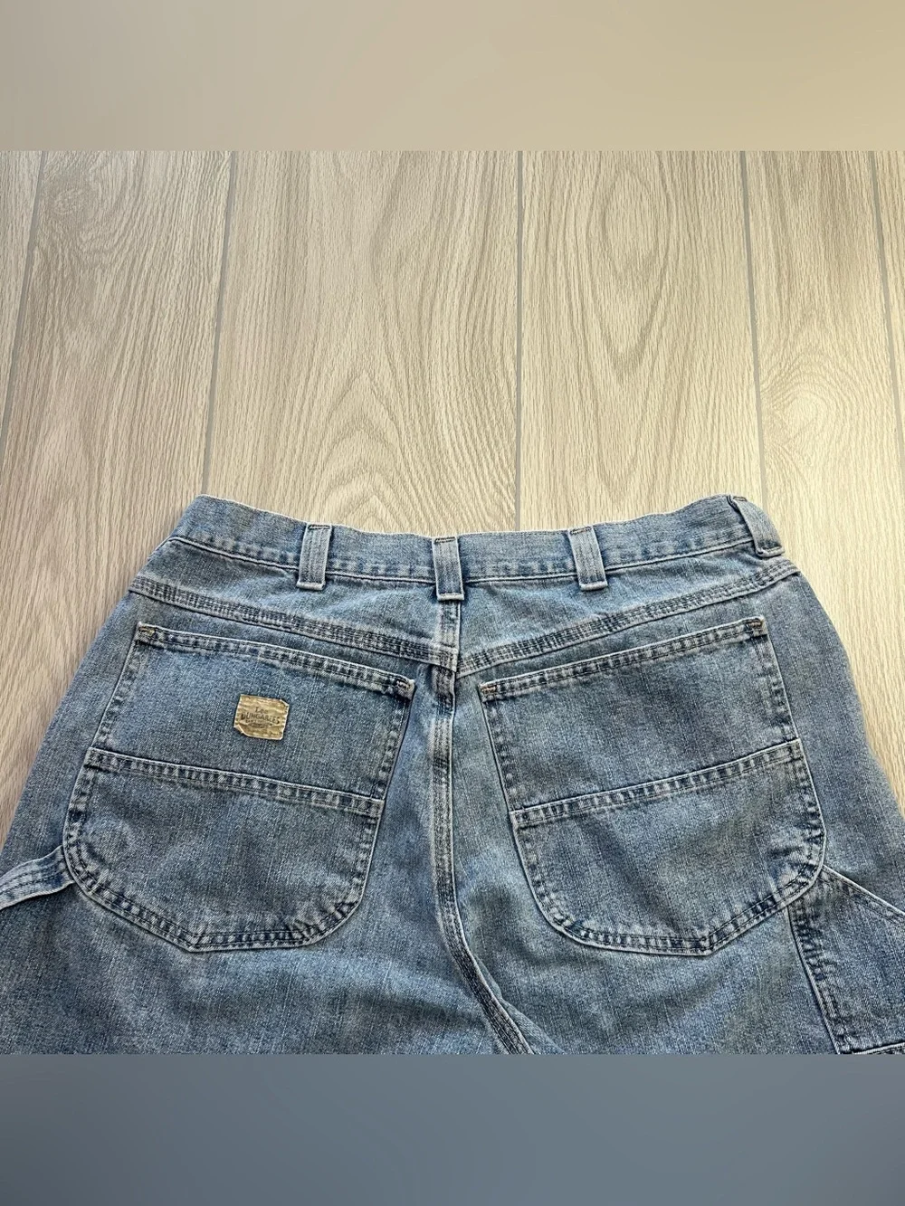 VTG 90s Lee Carpenter Shorts Men’s 34x10 Denim Dungaree Baggy Buddy Lee Approved